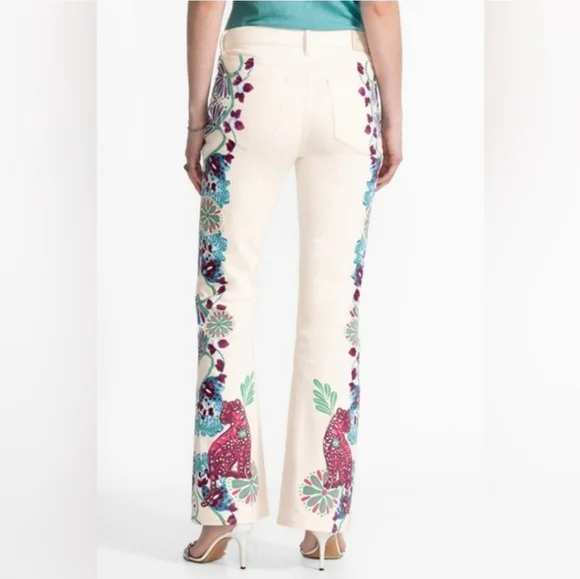 Johnny Was Jade The Flare Jean Leilana Size 29 - Picture 2 of 11